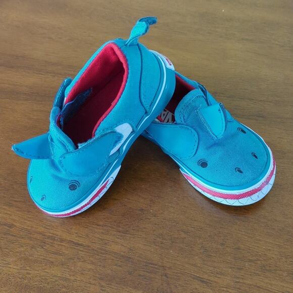 Vans slip on toddler shark Asher V Toddler shoes size 5 'Shark - Picture 2 of 8